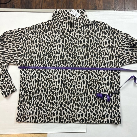 Loft Turtle Neck Animal Print Sweater - Picture 6 of 10